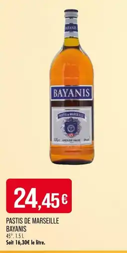 Match Bayanis Pastis de Marseille offre