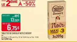 Match Nestlé dessert Tablettes de chocolat offre