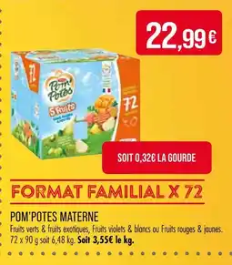 Match Pom'Potes Pom'Potes Materne offre