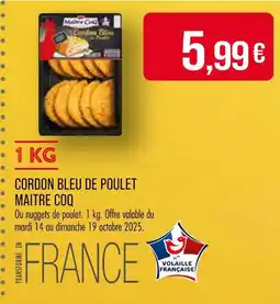 Match Maitre Coq Cordon Bleu de Poulet offre