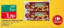 Match Carrefour Classic' Les Barquettes Chocolat-Noisette offre