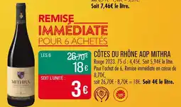 Match Mithra Côtes du Rhône AOP offre