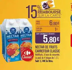 Match Carrefour Classic Nectar de Fruits Multifruits offre
