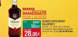 Match Ballantine's Blended Scotch Whisky offre
