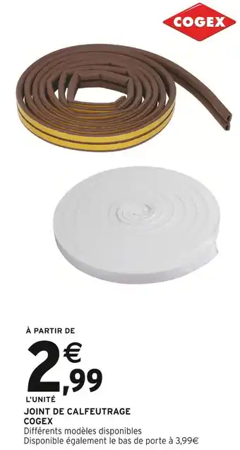 Intermarché Cogex Joint de calfeutrage offre