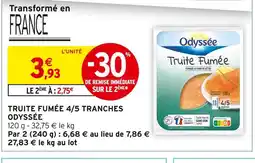 Intermarché ODYSSÉE Truite Fumée 4/5 Tranches offre