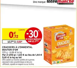 Intermarché BOUTON D'OR Crackers à l'Emmental offre