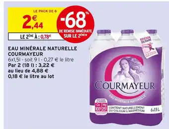 Intermarché COURMAYEUR Eau Minérale Naturelle offre