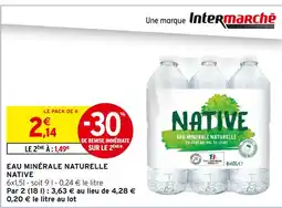 Intermarché NATIVE Eau Minérale Naturelle offre