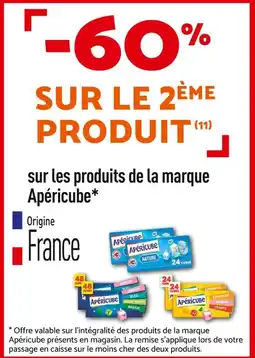 Netto Apéricube -60% sur le 2ème produit sur les produits de la marque Apéricube offre