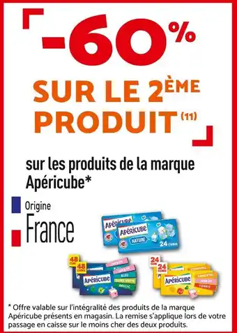 Netto Apéricube -60% sur le 2ème produit sur les produits de la marque Apéricube offre