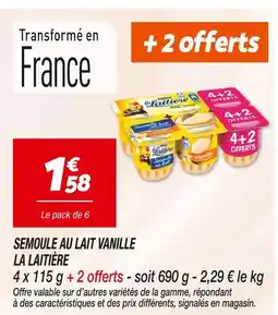 Netto La Laitière Semoule au lait vanille offre