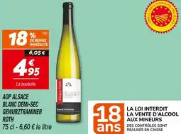 Netto Roth AOP Alsace Blanc Demi-Sec Gewurztraminer offre