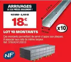 Brico Dépôt Nf - lot 10 montants offre