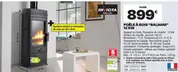 Brico Dépôt Invicta - poele à bois balham 12 kw offre