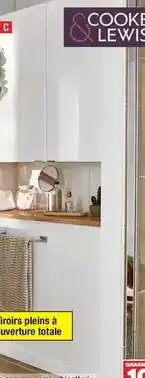 Brico Dépôt Cooke & lewis - armoire murale l. 40 cm blanc idalie offre