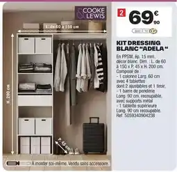 Brico Dépôt Cooke & lewis - kit dressing blanc adela offre