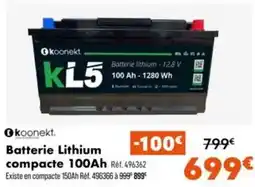 Narbonne accessoires Batterie lithium compacte 100ah offre