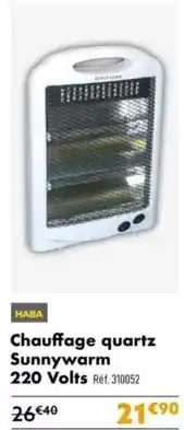 Narbonne accessoires Quartz - chauffage sunnywarm 220 volts offre