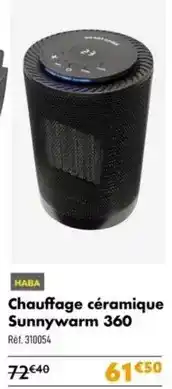 Narbonne accessoires Chauffage céramique sunnywarm 360 offre