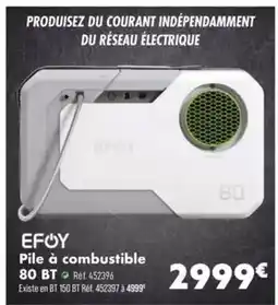 Narbonne accessoires Pile à combustible 80 bt offre