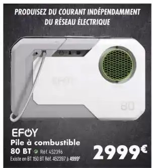 Narbonne accessoires Pile à combustible 80 bt offre