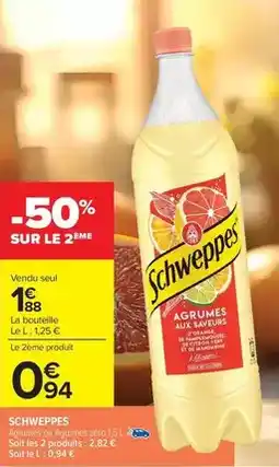 Carrefour Drive Schweppes - les saveurs en'ormes de lames offre