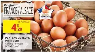 Intermarché Plateau 20 oeufs offre