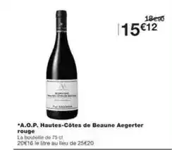 Monoprix Aegerter - a.o.p. hautes-côtes de beaune rouge offre