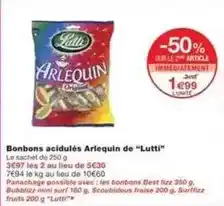 Monoprix Lutti - bonbons acidules de lutti offre