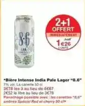 Monoprix 8.6 - bière intense india pale lager offre