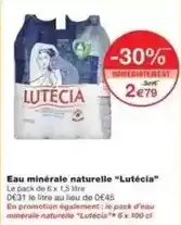 Monoprix Lutecia - eau minérale naturelle lutécia offre