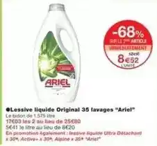 Monoprix Ariel - lessive liquide original 35 lavages offre