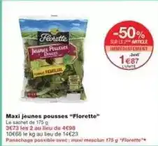 Monoprix Florette - maxi jeunes pousses offre