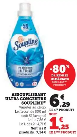 Hyper U SOUPLINE Assouplissant ultra concentre offre