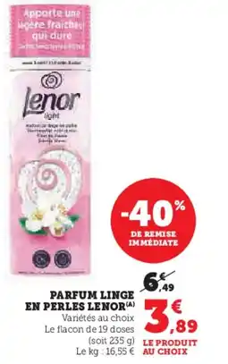 Hyper U LENOR Parfum linge en perles offre