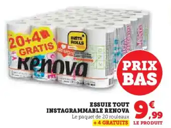 Hyper U RENOVA Essuie tout instagrammable offre