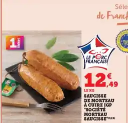 Hyper U Saucisse de morteau à cuire igp "société morteau saucisse" offre
