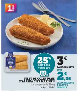 Hyper U Filet de colin pane d'alaska cite marine offre