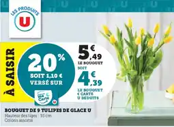 Hyper U U Bouquet de 9 tulipes de glace offre