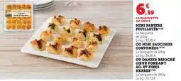 Super U Mini paniers feuilletés offre