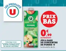 Super U U Jus a base de concentre de pomme offre