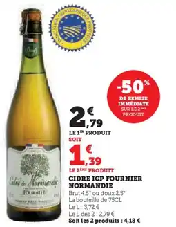 Super U Cidre igp fournier normandie offre