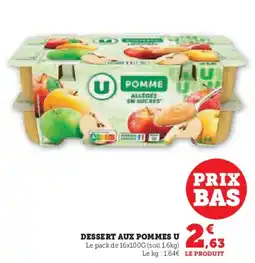 Super U U Dessert aux pommes offre