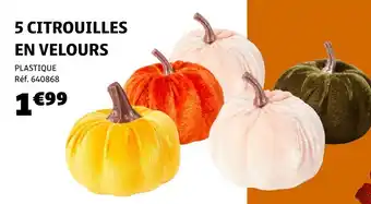 GiFi 5 citrouilles en velours offre