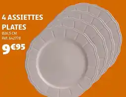 Gifi 4 assiettes plates offre