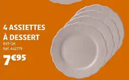 Gifi 4 assiettes à dessert offre
