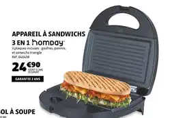 Gifi HOMPAY Appareil à sandwichs 3 en 1 offre