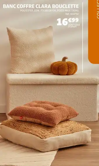 GiFi Banc coffre clara bouclette offre