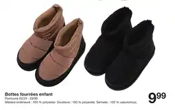 Zeeman Bottes fourrées enfant offre
